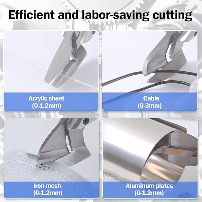 360° Pivoting Drill Metal Shear Attachment - for Curved & Straight Cutting, Professional Power Tool Accessory for Cordless & Corded Drills, Metal Cutter for Iron, Aluminum & Copper Sheets- R