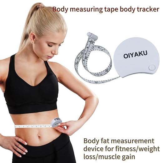 Tape Measure Measuring Tape for Body Measurements Body Fat Measurement Device & Medical Tape Measure - Retractable Fabric Ruler 60" for Sewing Tailor Craft Fitness Clothing Nursing & Home Use