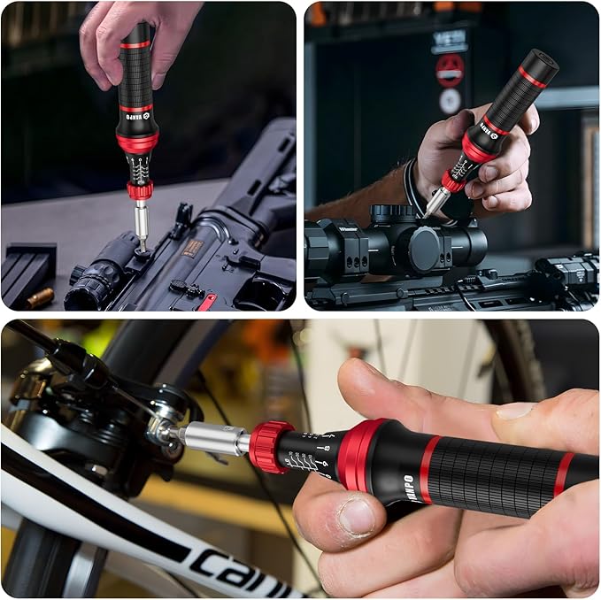 Torque Screwdriver, 64 Pcs 10-70 Inch Pound Torque Screwdriver Set with T-Bar & S2 Bits, Accurate 1/4" Small Torque Wrench Screwdriver for Bike, Scope Mounting & Device Assembly