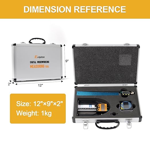 200 mm/8inch Digital Display Angle Ruler, Digital Angle Finder with Electronic Laser(Laser Output Power: 1 mW, Laser Class: I) and Digital Depth Gauge, for Woodworking, Home Renovation