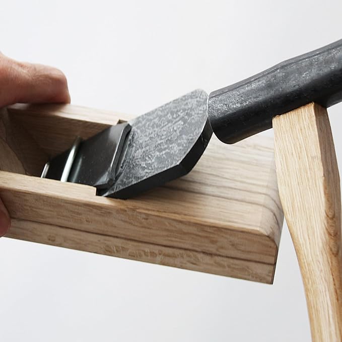KAKURI Japanese Block Plane 50mm for Woodworking, KANNA Smoothing Plane Manual Hand Planer Tool for Finishing Wood, 9.5 x 2.5 x 2.3 inches, ECO Oak Body, Made in JAPAN