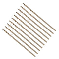 Drill Bit, #55 Cutting Diameter, 4341 HSS Gold Finish 118° Cutting Angle Number Jobber Bits - (Applications: for Drilling Soft Metal Plastic Wood), 10-Pieces