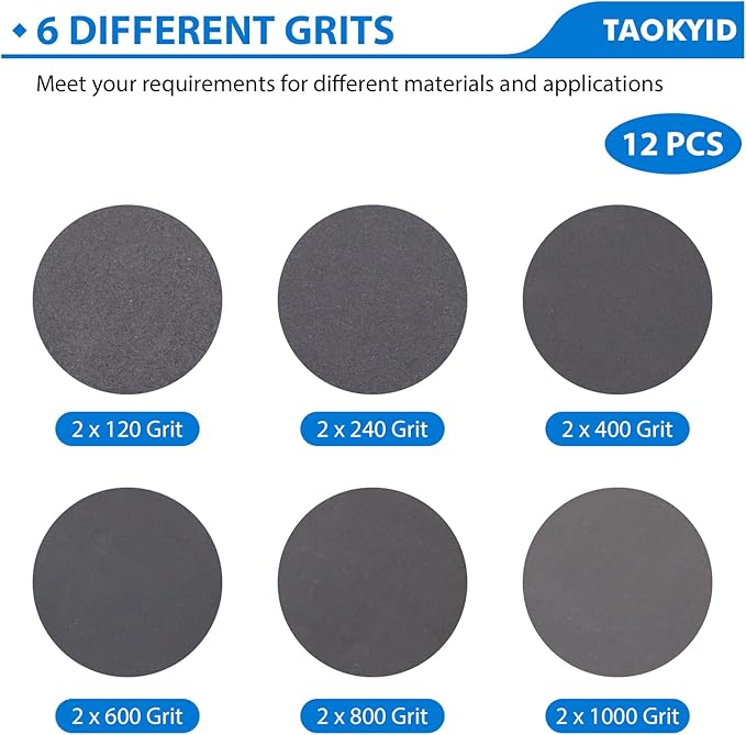 Taokyid 12 Pack 4x36 Inch Sanding Belts- Silicon Carbide Knife Sharpening Sander Belts, 2 Pcs Each of 120, 240, 400, 600, 800, 1000 Grits Sanding Belts For 4x36 Belt Sander, Sanding Belts 4x36