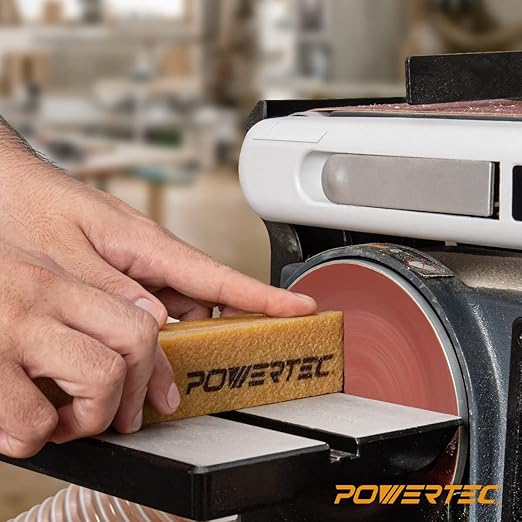 POWERTEC 71002-P3V Abrasive Cleaning Stick for Sanding Belts & Discs 8-1/2" 3PK | Natural Rubber Eraser - Woodworking Shop Tools for Sanding Perfection