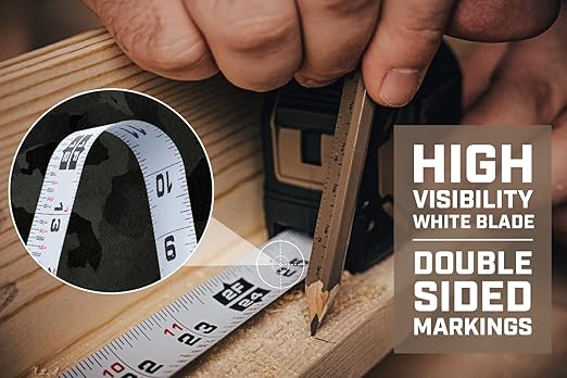 Spec Ops Tools 25-Foot Tape Measure, 1" Double-Sided Blade, Military-Grade Composite Case, 3% Donated to Veterans