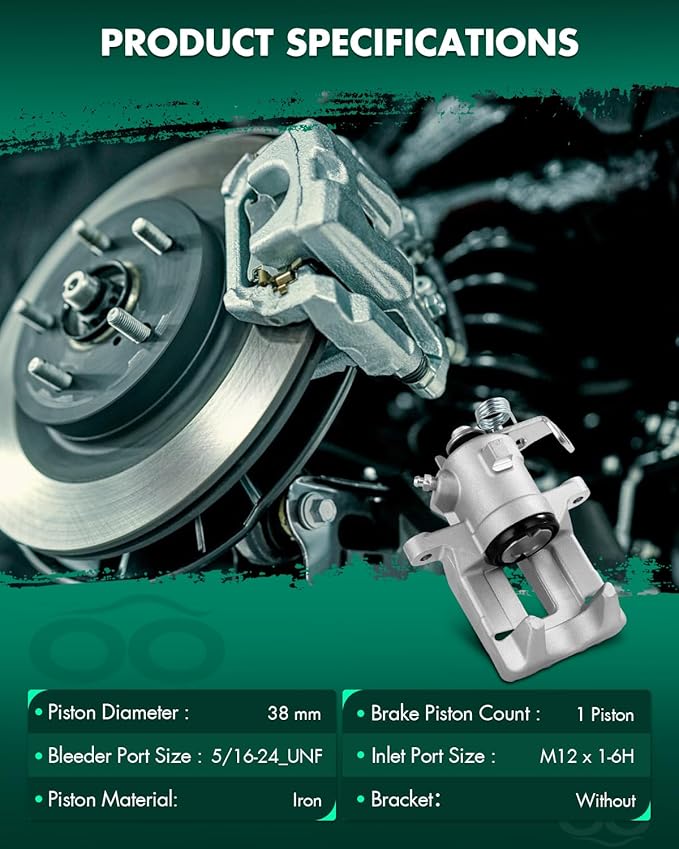 SCITOO 192576 Rear Right Disc Brake Caliper Assembly Without Bracket For Audi For A3/For TT,For Volkswagen For Beetle/For Beetle Cabrio/For Golf/For Golf City/For R32