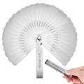 32 Blades Stainless Steel Feeler Gauge, Metric and Imperial Gap Measuring Tool Width and Thickness Feeler Gage Gauge for Spark Plug, Valve Adjustment Tool, 0.02-1.00 mm (0.0008-0.040 Inch)