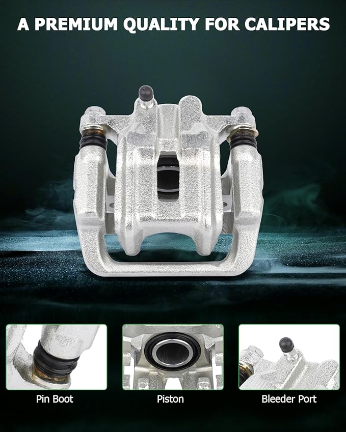 SCITOO Rear Left+Right Brake Calipers With Bracket 19-B2588 19-B2589 Compatible For Acura CL 2001-2003 For Acura TL 1999-2008 For Honda Element 2003-2011