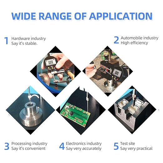 Precision Digital Dial Gauge,Dlectrical Digital Indicator Graduation of 0.01mm Metric and Imperial Measure Tool Electronic Dial Gauge with A Range of 50.8mm/2 in,for CNC Machine,Carpentry Measurement