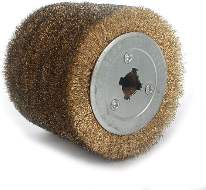 SIGNI Copper Plated Steel Wire Drawing Polishing Burnishing Wheel for surface finishing of Stainless Steel, Aluminum, Metal and Wood (Copper coated steel wire 0.5mm)