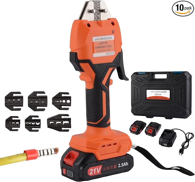 Electric Crimping Tool and Electric Wire Crimper for Heat Shrink, Terminal, and Micro Crimping Tool Kit with Pre-insulated, Tubular, Non Insulated Connectors