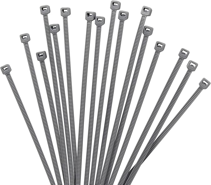 XINGO 1000 PCS 4 inch Cable Zip Ties, 18lb Strength, Small Tie Wraps Self-Locking Nylon Zip Ties for Indoor and Outdoor Use (Silver)