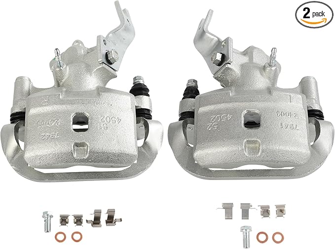 SCITOO 19B2754 19B2755 Rear Left & Right Disc Brake Calipers w/Bracket Fit For Toyota For MR2 Spyder 2000-2002, Double Pistons