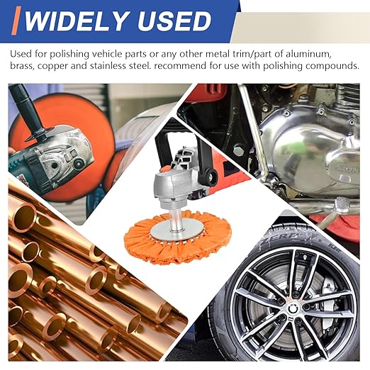 8 Pcs Airway Buffing Wheel Kit 8 Inch Polishing Wheel and Polishing Compound for Angle Grinder 8" in Diameter 5/8" in Arbor Hole Aluminum Metal Buffing Wheels Kit