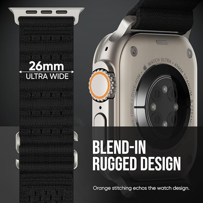 Suitisbest Sport Bands Compatible with Apple Watch Ultra Band 49mm 46mm 45mm 44mm 42mm 38mm 40mm 41mm Men Women, Stretchy Nylon Sport Loop Strap with S-Hook for iWatch Series 10 Ultra SE 9 8 7 6 5 4 3