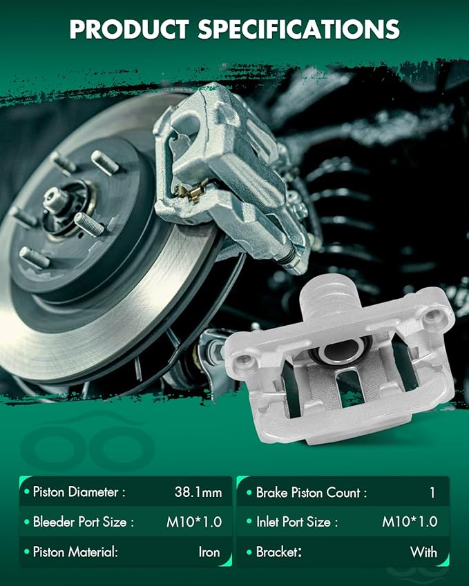 SCITOO 19B2994 Rear Left Disc Brake Caliper Assembly w/Bracket for Nissan for Frontier 2005-2018,for Nissan for Xterra 2005-2015,for Suzuki for Equator 2009-2012