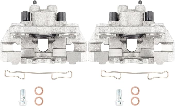 Torchbeam 2PCS Rear Driver and Passenger Side Brake Caliper for Jeep for 1999-2004 Grand Cherokee Disc Brake Caliper Assembly with Bracket Replace #18B4819+18B4818