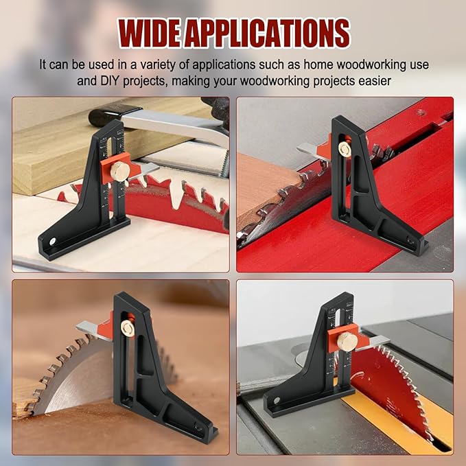 Table Saw Height Gauge, Woodworking Height Gauge in Inches Depth Gauge Woodworking Router Height Adjuster Table Saw Accessories for Wood Working, Aluminum Alloy