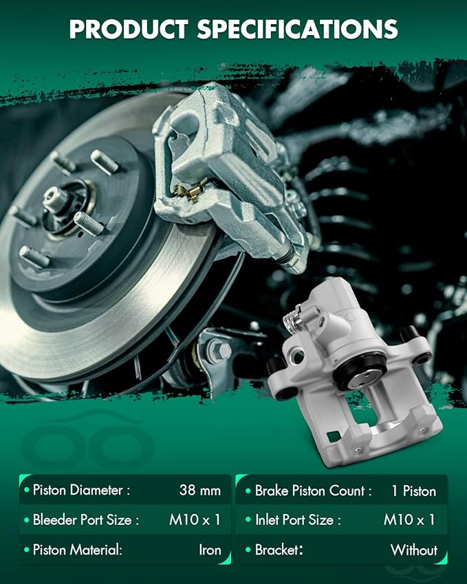 SCITOO 19-6285 Rear Right Disc Brake Caliper Assembly Without Bracket For Ford For C-Max/For Escape/For Focus/For Transit Connect,For Mazda For 3