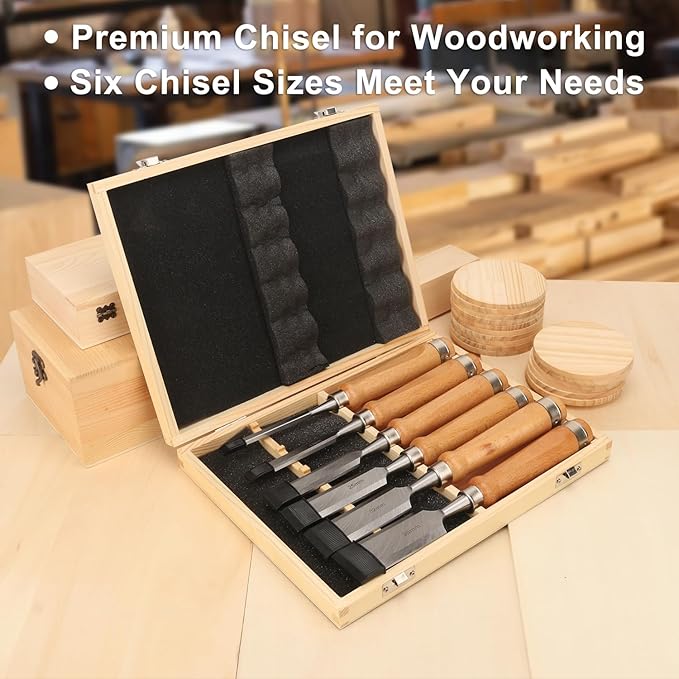 6-Piece Wood Chisel Tool Set Premium Carving Tools An Indispensable Addition to Your Woodworking Kit