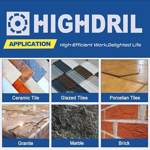 HIGHDRIL Diamond Tile Blade 3" 75mm x Arbor 3/8" 10mm - 4pcs X Mesh Angle Grinder Cutting Disc for Cutting Porcelain Tile Ceramic Marble Granite
