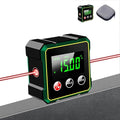 Digital Angle Finder with Electronic Laser Level,Inclinometer- 4-side Strong Magnetic Angle Gauge with Backlight, Finder Measuring Tool for Woodworking Tablesaw(Laser Level is Class II, Output<5mW)