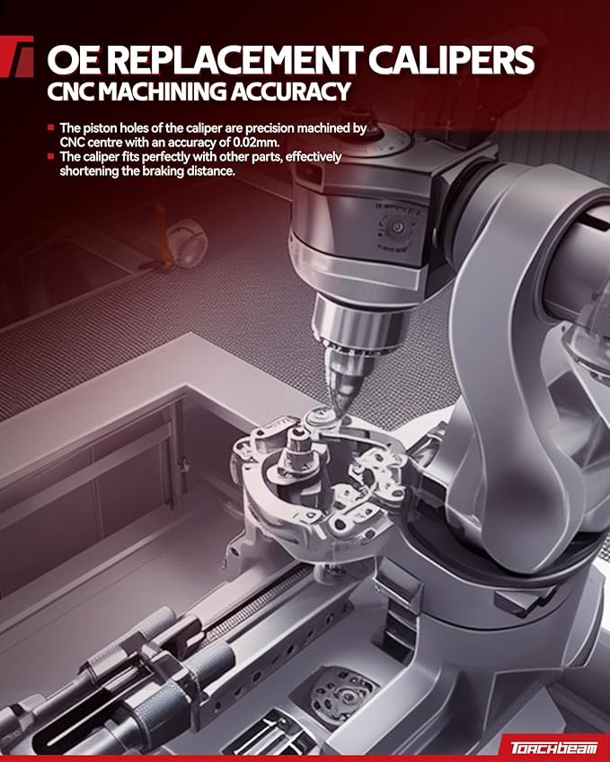 Torchbeam Front Brake Calipers Set for Jeep 1999-2004 Grand Cherokee, Front Left and Front Right Calipers Replace # 18B4826+18B4827