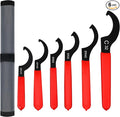 Universal Spanner Wrench Set 6Pcs Steel Adjustable Shock Wrench Coilover Spanner Motorcycle Coil Over Shock Adjustment Tool