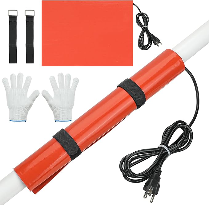 PVC Heating Blanket, PVC Conduit Bender Use High-Quality Silicone Material, Faster heating speed with Longer Service Life, 120V/200W (2" To 3")
