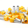 AIRIC UL Listed Wire Ferrule Connectors 10 Gauge - DIN Standard - Crimp Copper Ferrules Terminals Wiring Electrical Connector Nylon Insulated Pin Cord End Terminal 10 AWG, Yellow, 100 Pcs