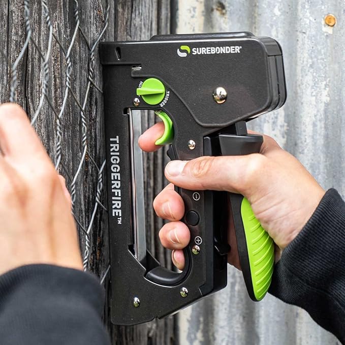 Surebonder TRIGGERFIRE Heavy Duty Narrow Crown Staple Gun with Trigger Mode - Upholstery, DIY, Wood - Uses Surebonder #4 or Arrow T50 Staples - Tool Only (5625)