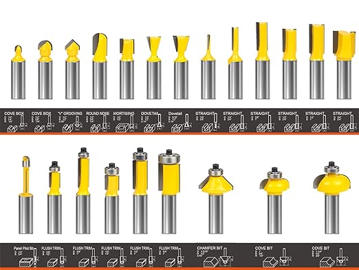 Router Bits Set 1/2 Inch Shank - BAIDETS 35PCS Router Bit for Professional and Beginners Carpenter Woodworking Projects