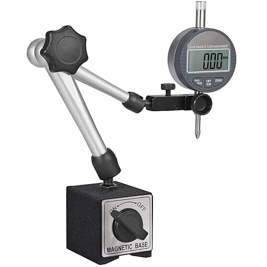 AUTOUTLET Magnetic Base Flexible Indicator Magnetic Base Holder Stand 14 Inch Adjustable Dial Indicator Magnetic Base with Max Pull 176Lbs (80Kgs) for Digital Dial Indicator Gauge