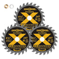 ANGELSWORD 4-1/2 Inch Circular Saw Blade, 7/8" Arbor 24T, Used on Angle Grinder for Framing, Fast Wood Cutting, 3 Pack, with 3/8"&5/8" Bushing