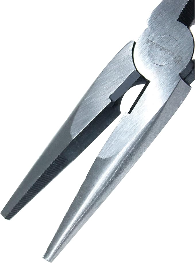 Long Nose Pliers 8 inch - Precision Needle Nose Pliers with Wire Cutters - Pack 1