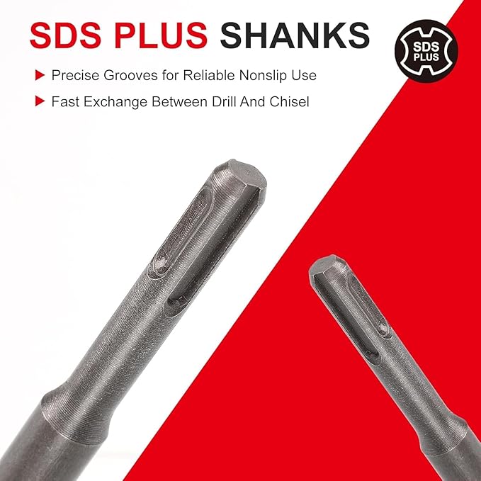 3-inch SDS Plus Chisel, Cranked Angled Bent Tile Removal Chisel for Tile, Laminate Floor, Wall Moldings, Compatible with SDS-Plus Tools (3" Wide ×6.5“ Long）