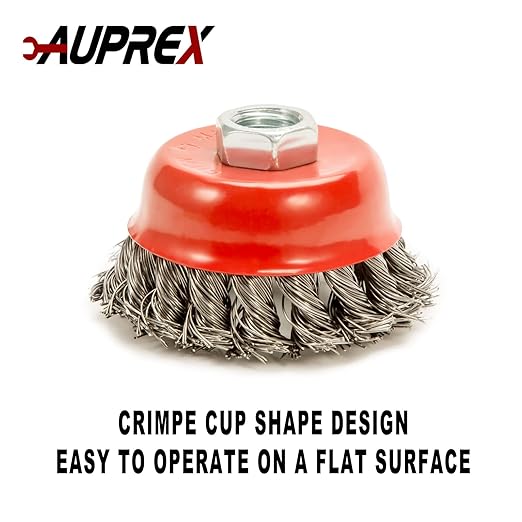 5 Pack Knotted Wire Cup Brush for Angle Grinders with 5/8 Inch | 11 UNC Threaded Arbor- 0.02 Inch Carbon Steel Wire for Rust,Corrosion,Paint Removal and Other Heavy-Duty Conditioning for Metals