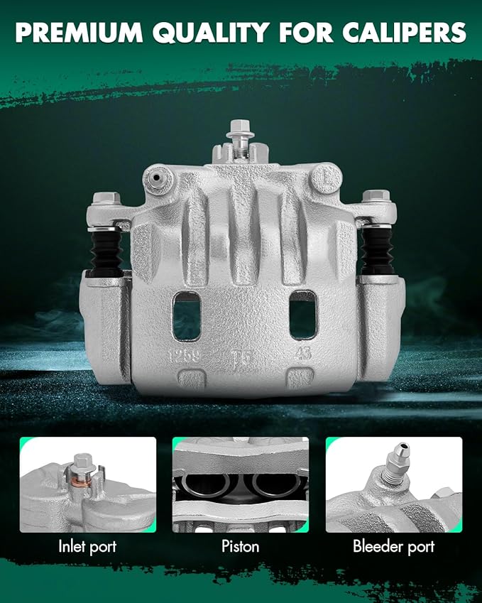SCITOO Front Left+Right Brake Calipers With Bracket 19B2683 19B2682 Compatible For Saab 9-2X 2005-2006 For Subaru Impreza 2002-2016 For Subaru Legacy 2003-2004