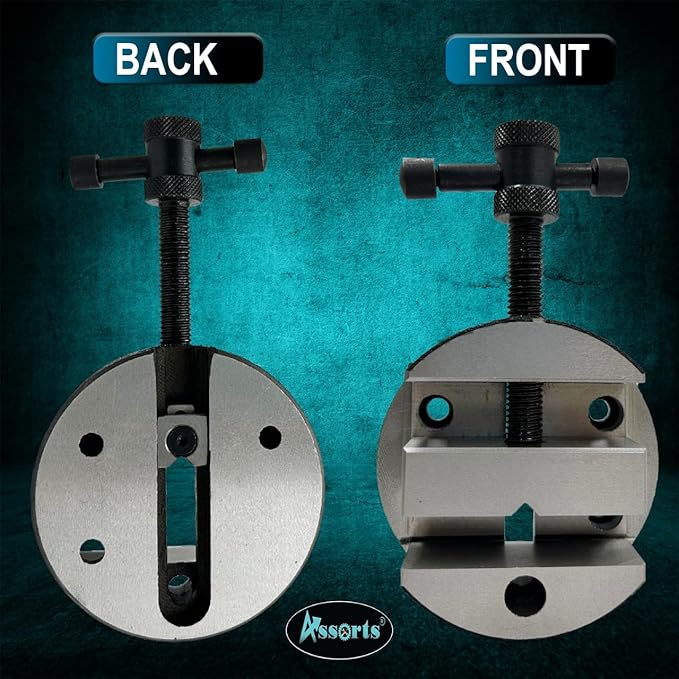 80 mm Round Vice for 3" (80 mm) & 4" (100 mm) Rotary Milling Indexing Table with 3 x M6 T nuts Bolts-Engineering Tools