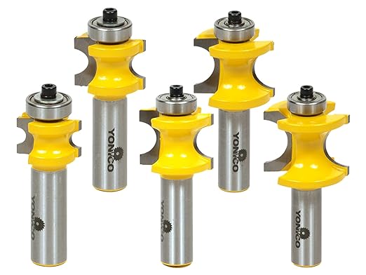 YONICO 13515 5 Bit Bullnose Router Bit 1/2-Inch Shank