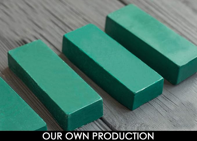 BeaverCraft Stropping Compound - Fine Green Polishing Compound Kit 2 Bars 4 Oz for Leather Strop Honing Buffing Compounds 100g PP02