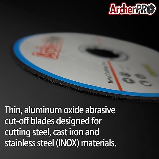 50 Pack 4.5” Abrasive Cut-Off Wheels for Metal Cutting. 4 ½ inch Cut Off Tool for Steel and Iron. Abrasive Metal Cutting Discs for Angle Grinder (50 Count 4-1/2” x 1/16” x 7/8”)
