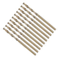 Drill Bit, 2.5mm Cutting Diameter, 4341 HSS Gold and Black 118° Cutting Angle Number Jobber Bits - (Applications: for Drilling Soft Metal Plastic Wood), 10-Pieces