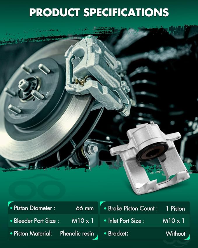SCITOO 18-5485 Front Right Disc Brake Caliper Assembly Without Bracket For Chrysler,For Dodge,For Jeep,For Ram,For Volkswagen