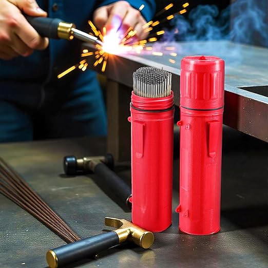 Simarro 2 Pcs Welding Rod Storage Tube 14 Inch Stick Welding Electrode Storage Tube Airproof Welding Rod Holder Waterproof Welding Rod Container for Welding Rod Canister (Red)