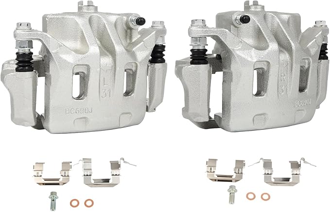 SCITOO Front Left & Right Brake Calipers With Bracket 19B2870 19B2871 Compatible For INFINITI EX35/EX37/G25/G35/G37/M35/M35h/M37/M45/M56/Q40/Q70/Q70L/QX50/QX70,For Nissan 370Z/Murano