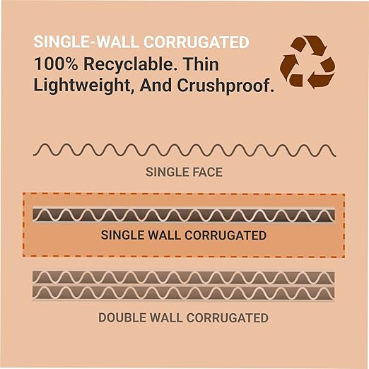 AVIDITI Cardboard Trash Cans and Recycling Bins, 50 Gallon 18"L x 18"W x 36"H (10-Pack) Reusable or Disposable Pop Up Garbage Boxes for Parties, Outdoor Events, Heavy Duty, Plain