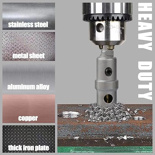 15PCS Carbide Hole Saw Kit, 5/8'' to 3'' Metal Hole Cutter with Pilot Drill, Holesaw for Hard Metal, Stainless Steel, Iron, Mild Steel, Aluminium, Alloy, Plastic, Fiberglass