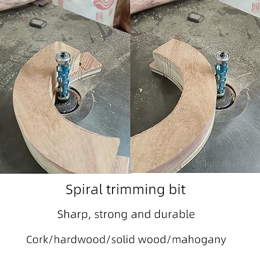 1/2 Shank 2-9/16" Spiral Top Bearing CNC Router Bit Flush Trimming Bit Engraving Router planing Head Wood Cutter Woodworking Tools Carving Cutting Tool