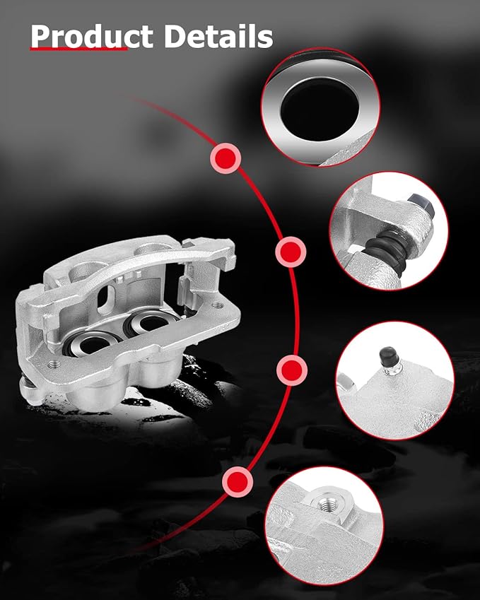 cciyu 18-B4729 18-B4728 Front Left & Right Brake Calipers w/Bracket For Cadillac 2002-2006,For Chevy 1999-2008,For GMC 1999-2008